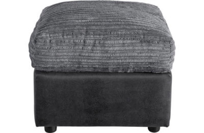 HOME New Bailey Leather Eff Jumbo Cord Storage Cube-Charcoal HOME New Bailey Leather Eff Jumbo Cord Storage Cube-Charcoal